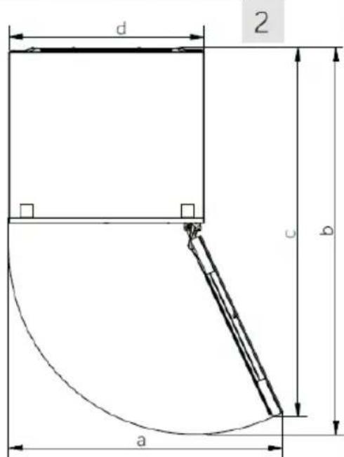 HAIER HUC44GDEH1 - Platzbedarf - 2
