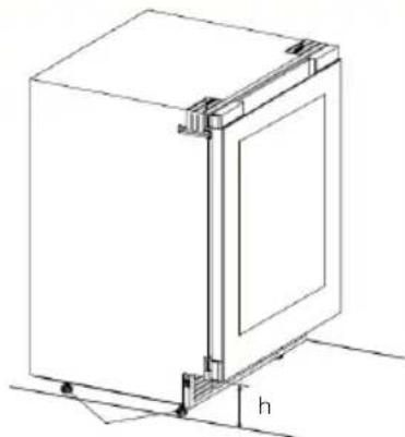 HAIER HUC44GDEH1 - Réglage des pieds inférieurs - 2