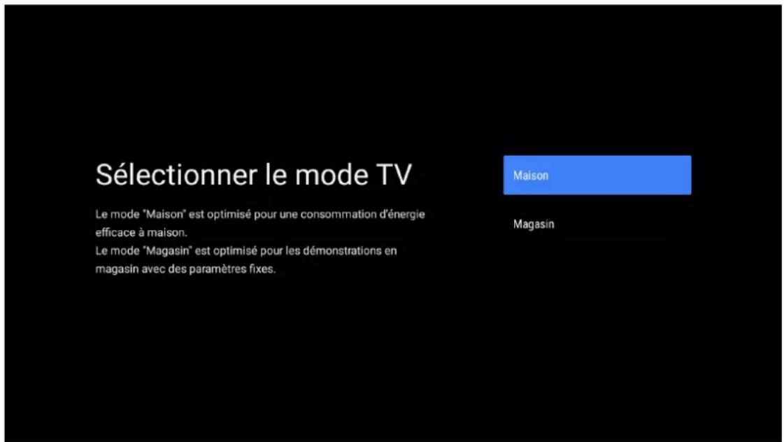 THOMSON 50UA5S13 - Sélectionnez le mode du téléviseur (Domicile/Détaillant) - 1