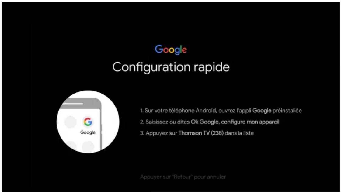 THOMSON 50UA5S13 - Configurez rapidement votre téléviseur avec votre téléphone Android TV - 1