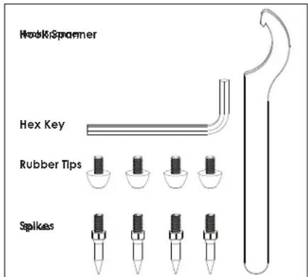 GoldenEar T66 - Choosing Spikes or Rubber Tips - 1