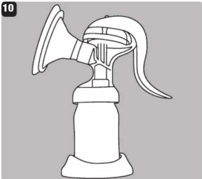 Lansinoh 190500 - Zusammensetzen der Lansinoh® Handmilchpumpe - 9