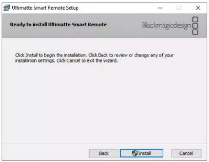 Blackmagic Design Ultimatte 12 - Installer le logiciel Smart Remote Setup - 2