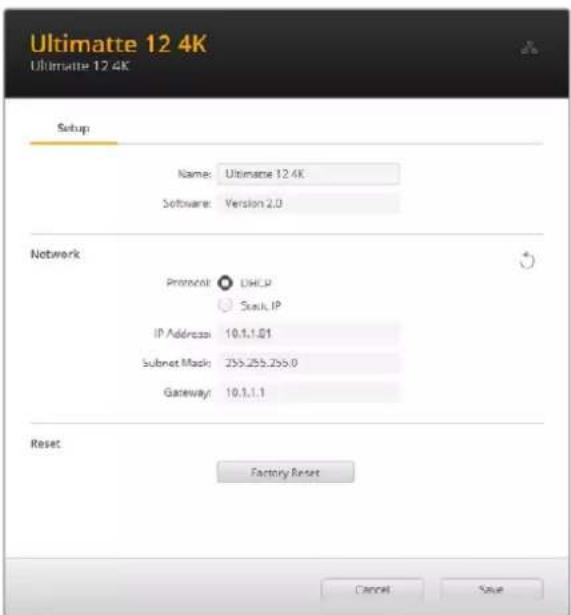 Blackmagic Design Ultimatte 12 - Blackmagic Ultimatte Setup - 1