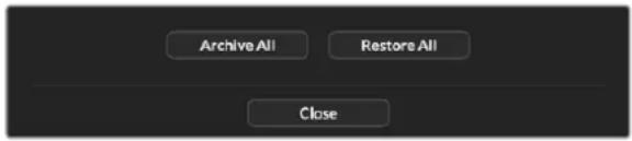 Blackmagic Design Ultimatte 12 - Ripristinare un archivio - 1