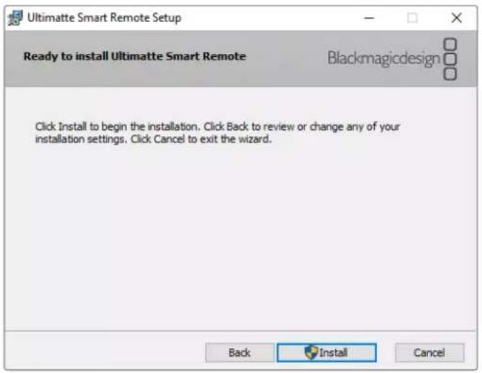 Blackmagic Design Ultimatte 12 - Ultimatte Smart Remote Setupのインストーリ - 1