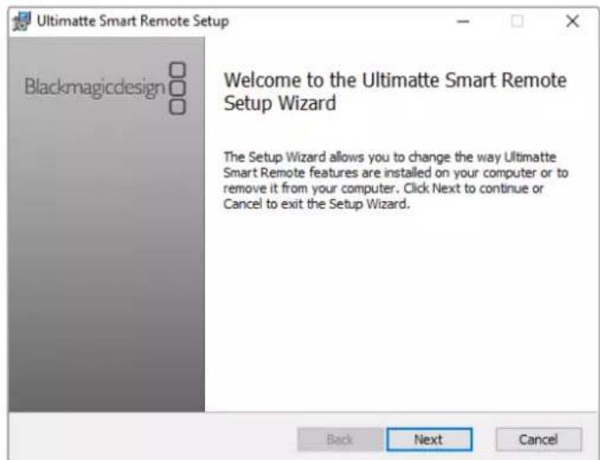 Blackmagic Design Ultimatte 12 - Installare Ultimatte Smart Remote Setup - 1