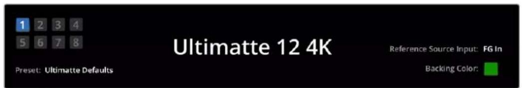 Blackmagic Design Ultimatte 12 - Barra de Status - 1