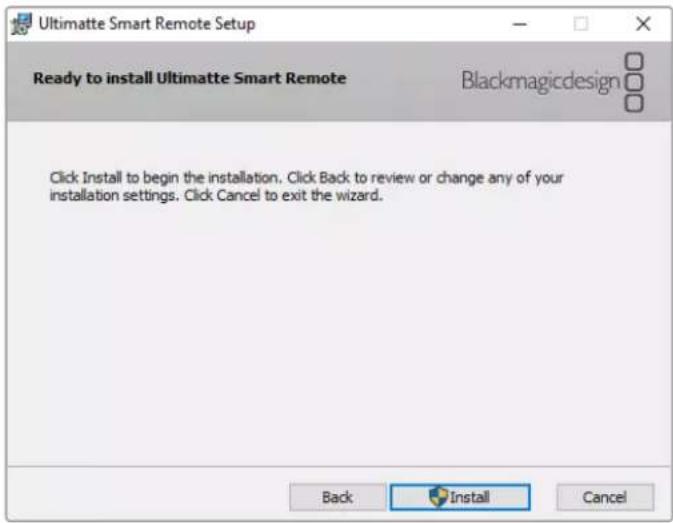 Blackmagic Design Ultimatte 12 - Installieren von Ultimatte Smart Remote Setup - 2