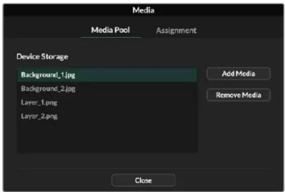 Blackmagic Design Ultimatte 12 - Usar o Pool de Mídia - 1