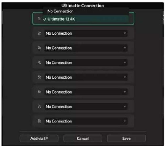 Blackmagic Design Ultimatte 12 - ト二卜番号の割当 - 1