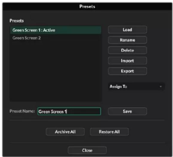 Blackmagic Design Ultimatte 12 - Create un archivio - 2