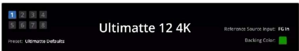 Blackmagic Design Ultimatte 12 - Barra di stato - 1