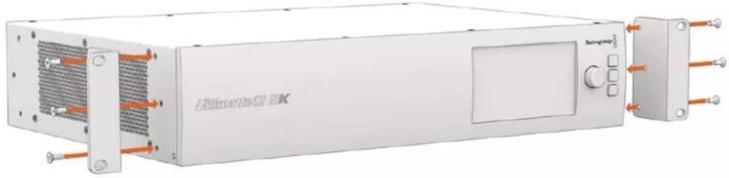 Blackmagic Design Ultimatte 12 - 安装正面机架侧把手 - 1