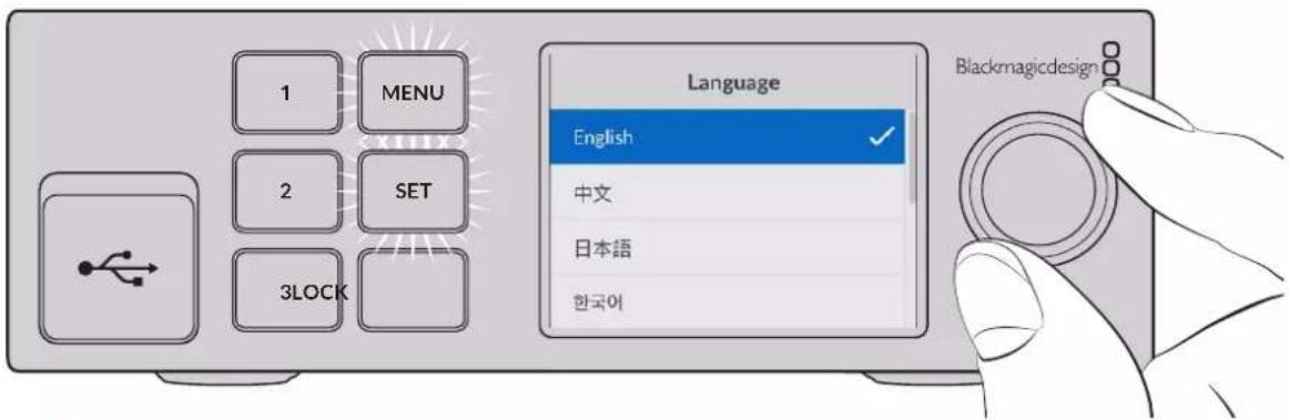 Blackmagic Design Ultimatte 12 - Setting the Language - 1