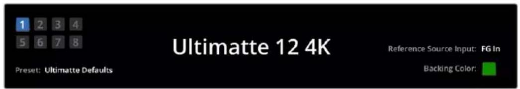 Blackmagic Design Ultimatte 12 - Statusleiste - 1