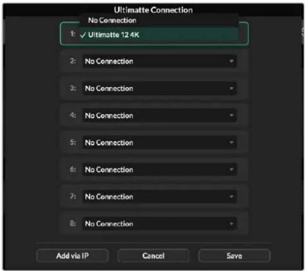 Blackmagic Design Ultimatte 12 - 指派设备号码 - 1