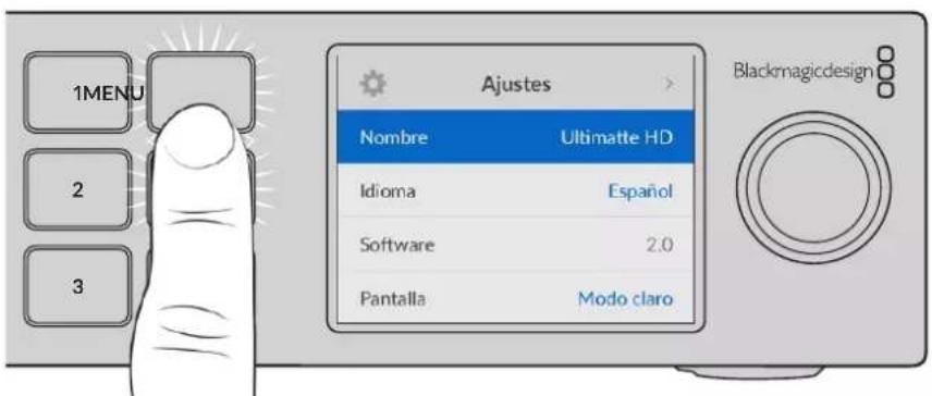 Blackmagic Design Ultimatte 12 - Menu de ajustes en pantalla - 1