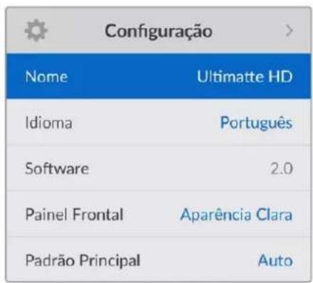 Blackmagic Design Ultimatte 12 - Configurações do Menu LCD - 4