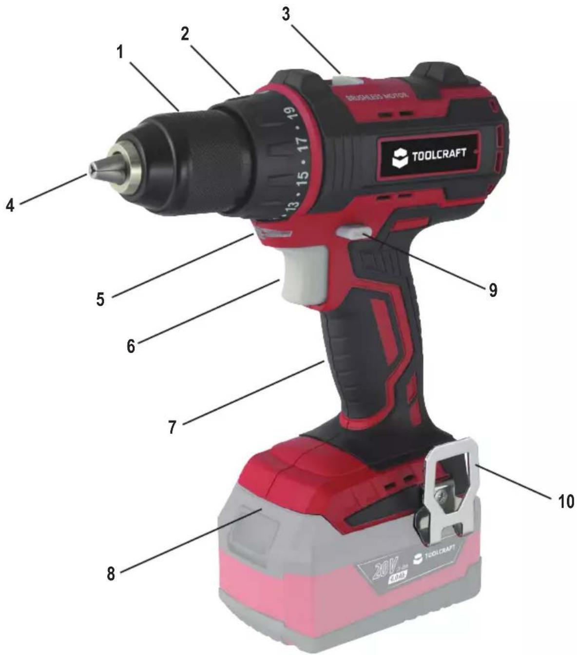 Toolcraft ABS-800 - Éléments de fonctionnement - 1