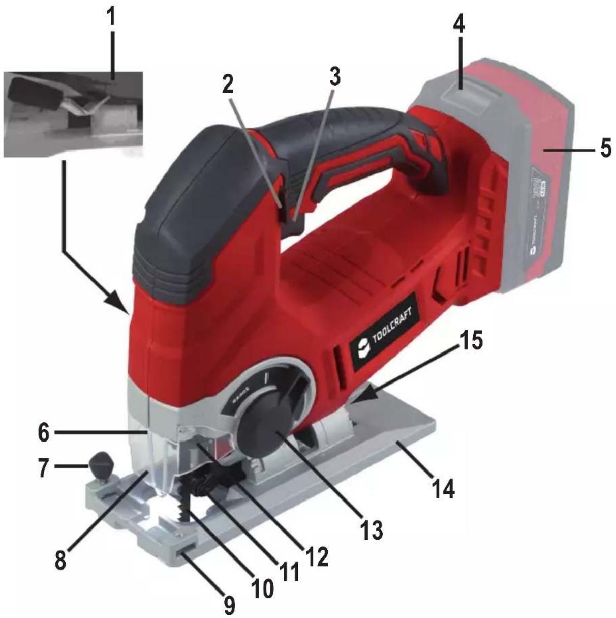 Toolcraft AST-65 - Éléments de fonctionnement - 1