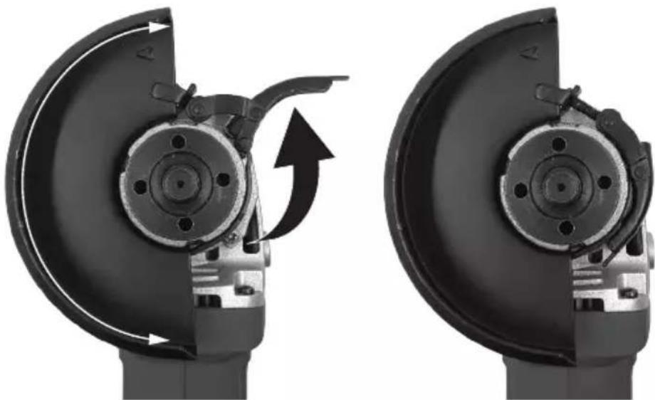 Toolcraft WSS-100 - b) Installation / ajustement du capot de protection - 2