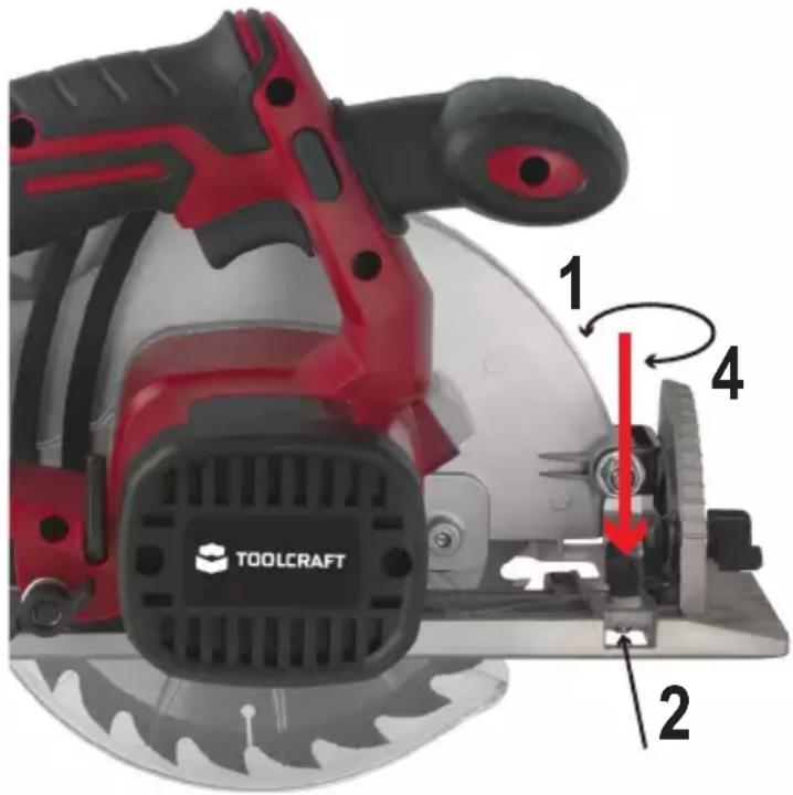 Toolcraft TCS 55 - c) Montage et réglage de la butée parallèle - 1