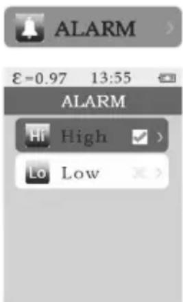 VOLTCRAFT WB-100 - i) ALARM Menu - 1