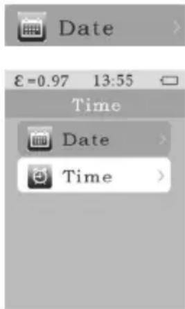 VOLTCRAFT WB-100 - f) DATE Menu (Date/Time) - 1