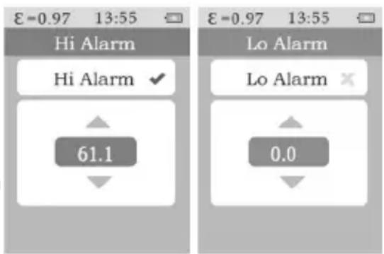 VOLTCRAFT WB-100 - i) ALARM-menu - 1