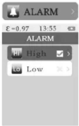 VOLTCRAFT WB-100 - h) BGT-menu (achtergrondtemperatuur) - 2