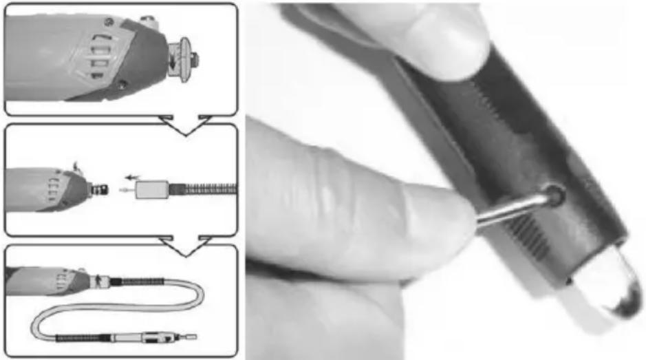 Toolcraft MW-138 - c) Lavorare con l'albero flessibile - 1