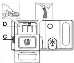 HOTPOINT HFC 3C26 F - REMLIR LE DISTRIBUTEUR DE DÉTERGENT - 1