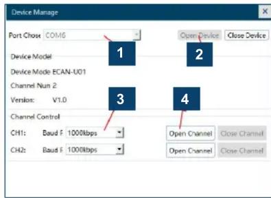Tru Components TC-ECAN-U01S - Configuration de l'interface - 1