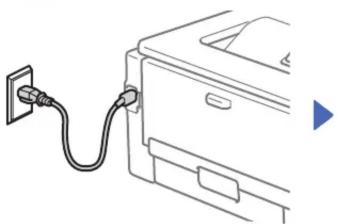 BROTHER HL-L2865DW - Connectez le cordon d'alimentation, puis mettez l'appareil sous tension - 1