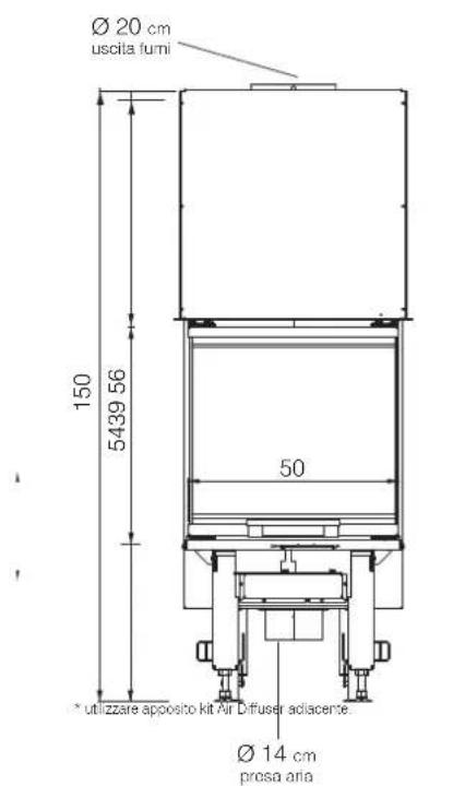 EDILKAMIN WINDO3 50 - Windo3 50 dimensioni in cm - 1