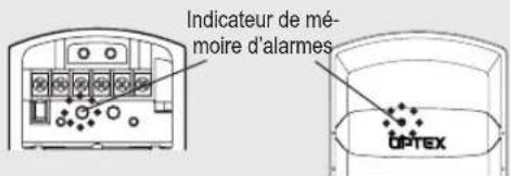 Indicateur de mé- moire d'alarmes OPTEX