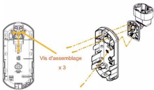 OPTEX FLX-P-ST - Fixer le socle sur le support - 1