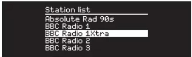 Station list Absolute Rad 90s BBC Radio 1 BBC Radio 1Xtra BBC Radio 2 BBC Radio 3