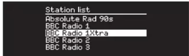 Station list Absolute Rad 90s BBC Radio 1 BBC Radio 1Xtra BBC Radio 2 BBC Radio 3