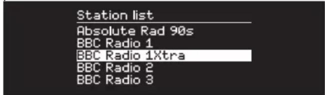 Station list Absolute Rad 90s BBC Radio 1 BBC Radio 1Xtra BBC Radio 2 BBC Radio 3