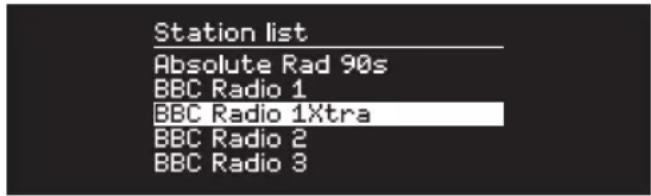 Station list Absolute Rad 90s BBC Radio 1 BBC Radio 1Xtra BBC Radio 2 BBC Radio 3