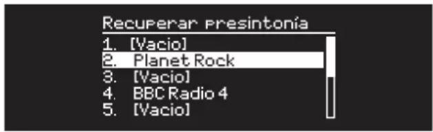 Ruark Audio R5 Mk1 - Recuperar una presintonía de radio - 1