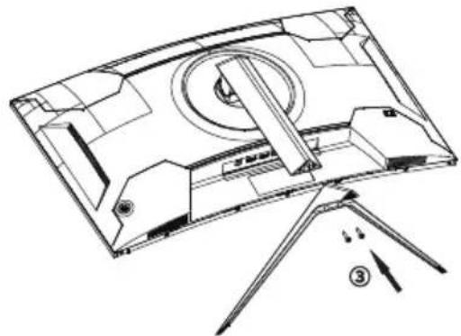LC-Power M27-QHD-165-C - Installation de la base : - 2