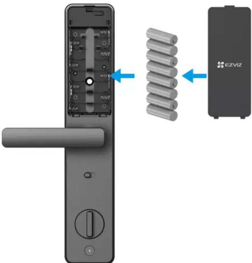 EZVIZ DL05 - Installer la batterie - 1