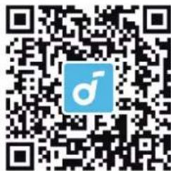 QR code with a blue male gender symbol logo in the center