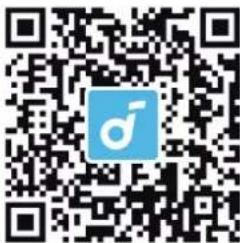 QR code with a blue male gender symbol logo in the center