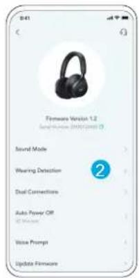 Firmware Version 1.2 Sound Mode (SINOCOM) D Sound Mode Wearing Detection Dual Connections Auto Power Off 000 MHz Voice Prompt Update Firmware