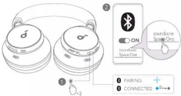 1 2 3 ON soundcore SpaceOne soundcore SpaceOne PAIRING CONNECTED