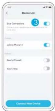 Device List Dual Connections 3 John's iPhone14 New's iPhone8 Gears Mac Carried New Devices